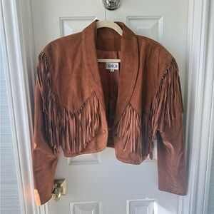 Vintage Women's Brown Fringe Suede Jacket